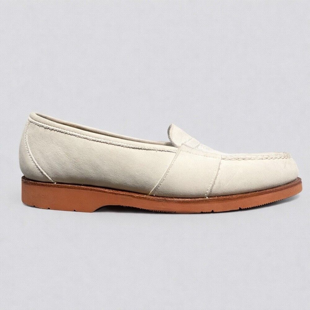 Men’s Leather Dress Loafers Penny Slip-On Shoes Leather Sole Vibram Size 8.5